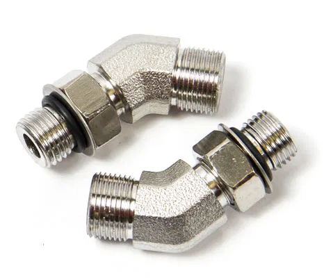 HF6011 – SEASTAR Boat Steering System Fitting, -5 ORB x 3/8 Inch Tube 45 Degree Elbow Silver Stainless Steel Set Of 2